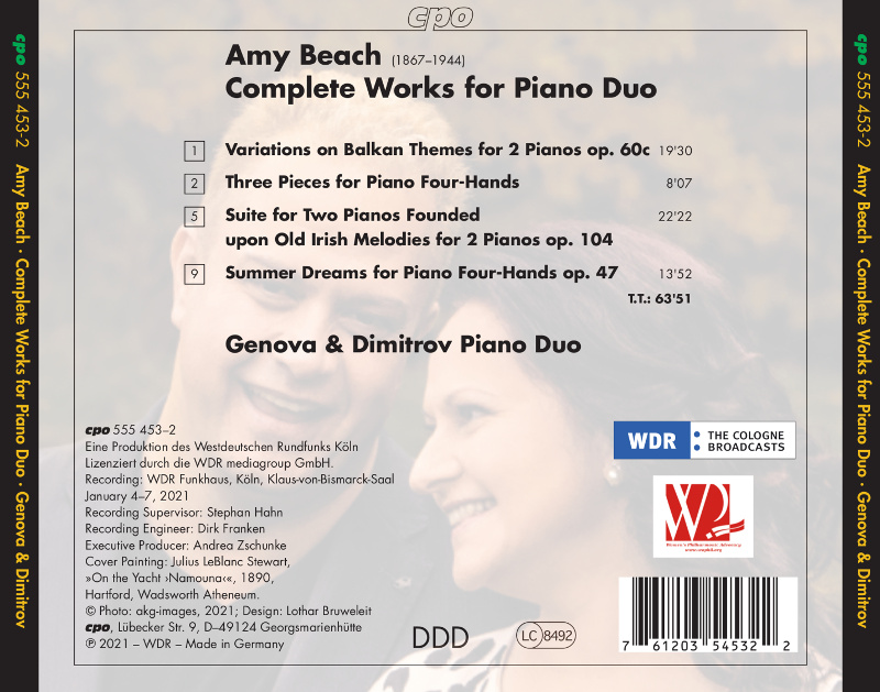 #AmyBeachComplete CD back inlay